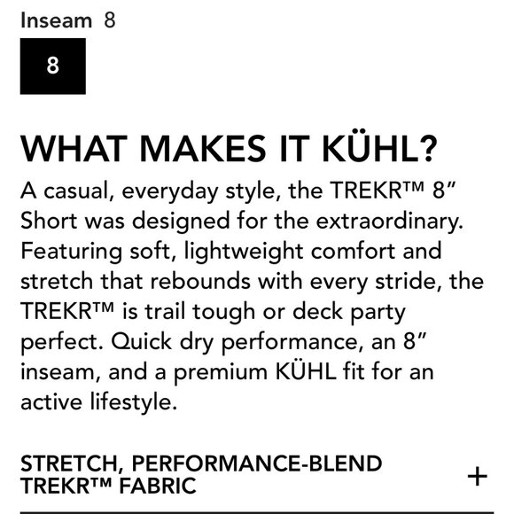 Ws Kuhl Trekr Short, sz 10 (8" inseam), Blue, great for hiking and everyday - Picture 6 of 11